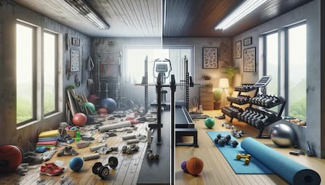 Reformas en Boadilla del Monte 3 Reforma en gimnasio antes y después