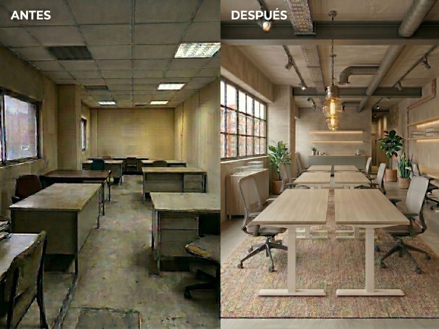 Reforma de oficinas en Coslada 4 Reforma de oficina en Coslada, antes y después