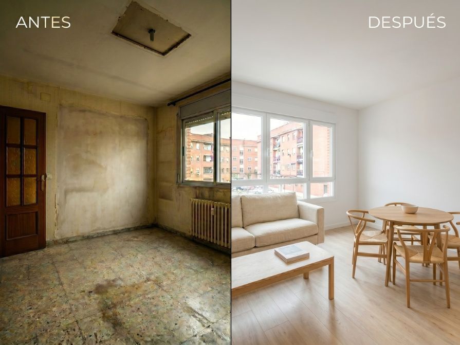 Reforma de piso en Coslada, antes y después