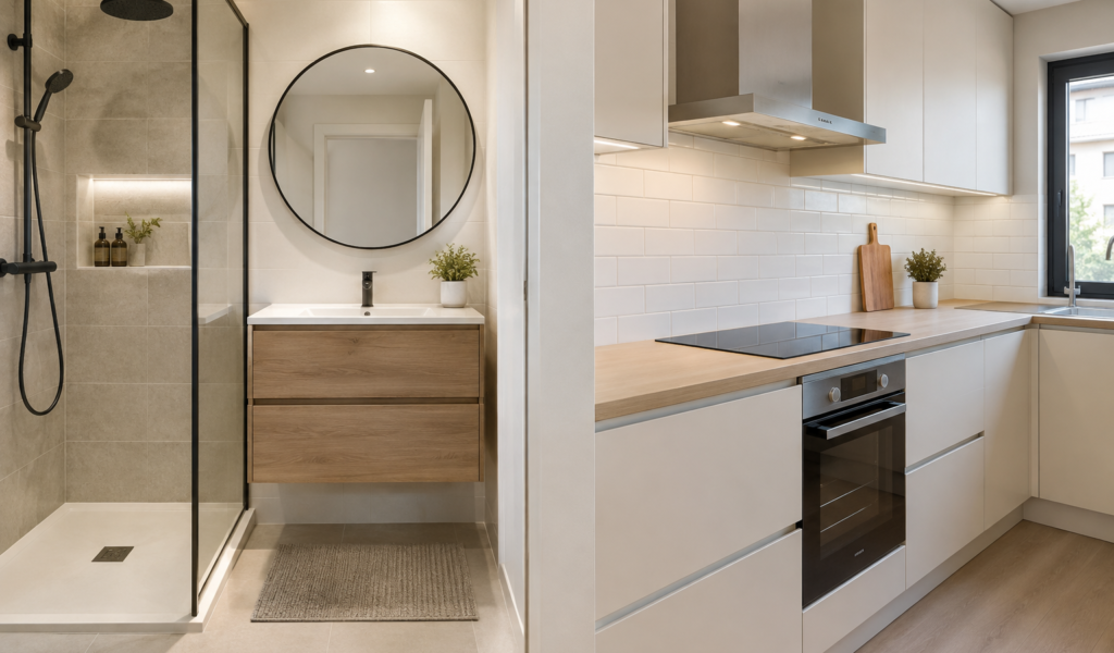 Reforma de baño y cocina en Coslada: precio en una sola obra 1 Reforma de baño y cocina en Coslada: detalle del acabado