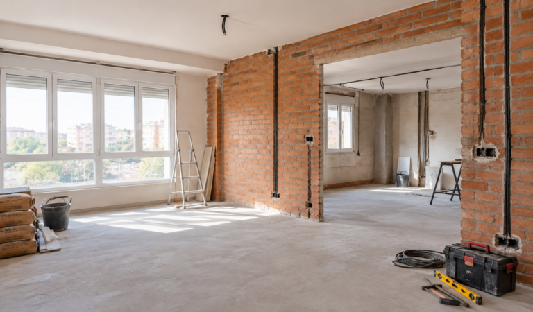 Reforma integral de piso en Coslada en fase de albañilería e instalaciones